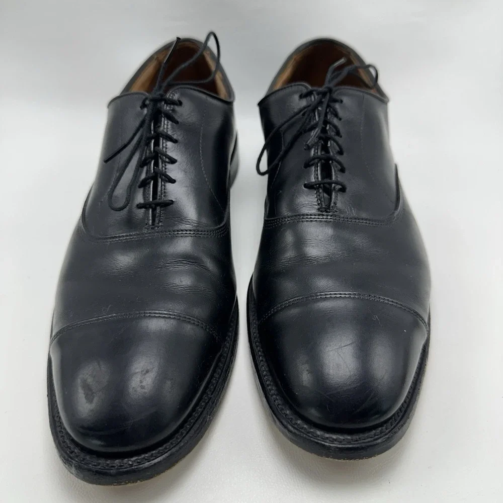 Allen Edmonds Park Avenue 5615 Men 11.5A Black Leather Captoe Oxford Dress Shoes